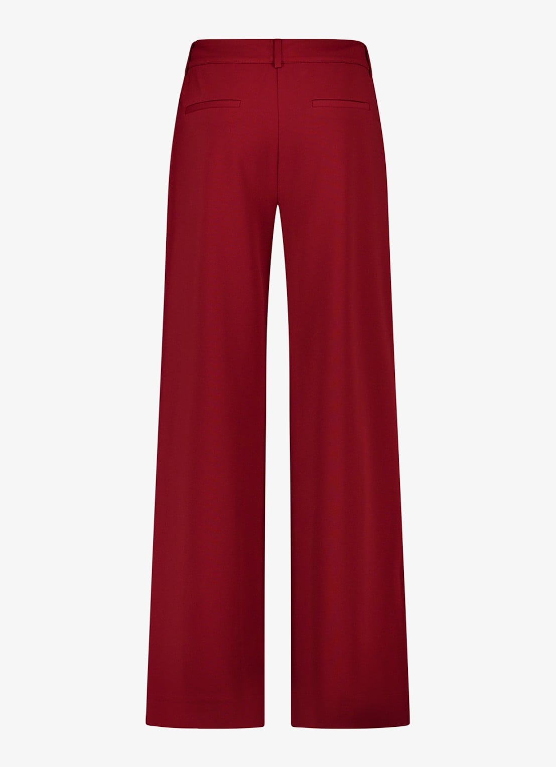 Studio Anneloes Luz mid waist wide fit pantalon met steekzakken - achterkant donkerrood