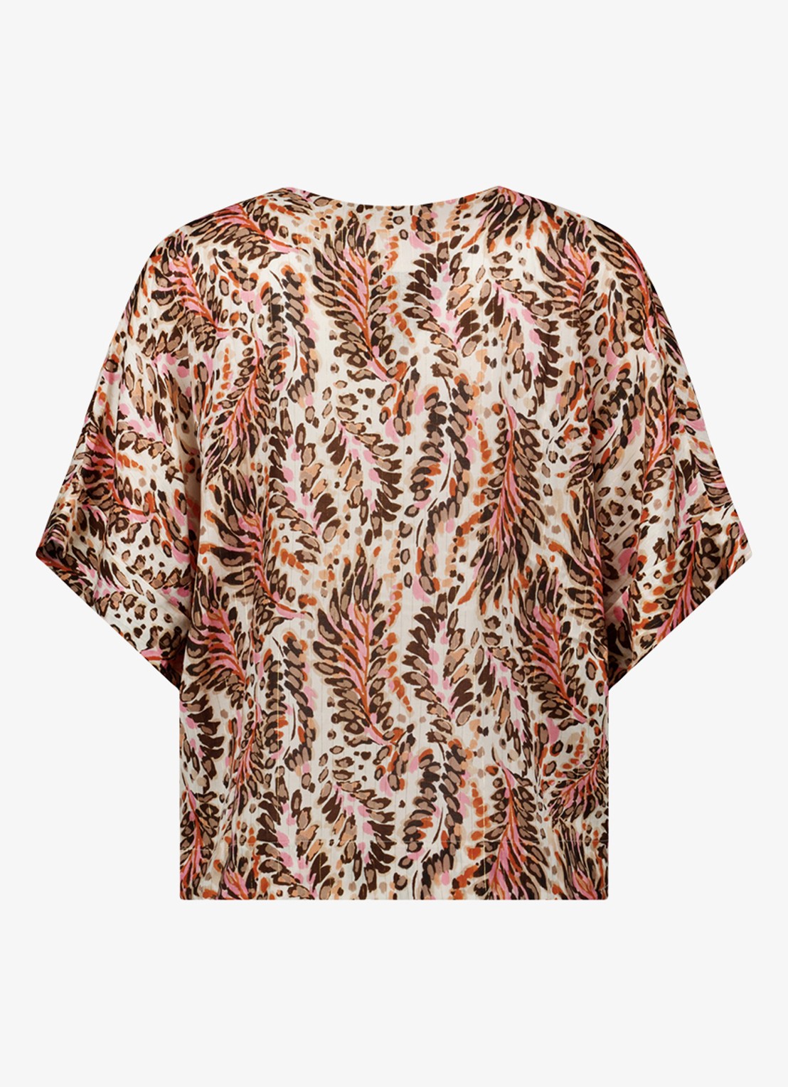 Studio Anneloes Madison top met grafische print - achterkant 4 bruin