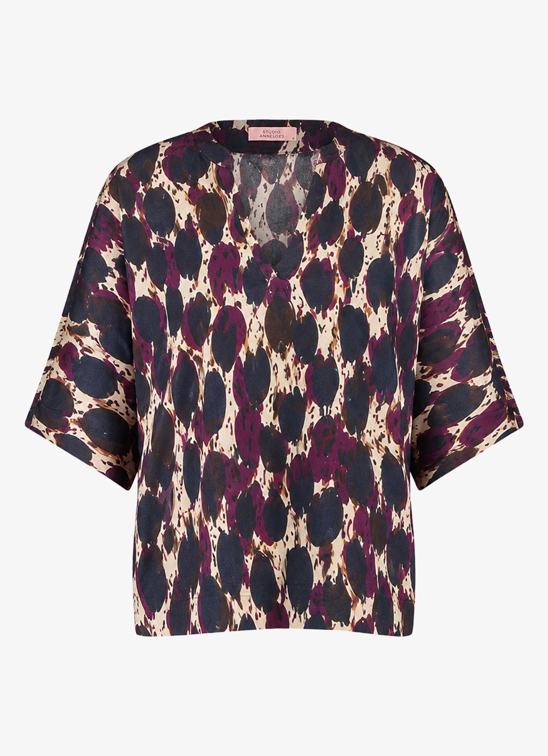 Studio Anneloes Madison tuniek met dierenprint - voorkant 4 lichtpaars