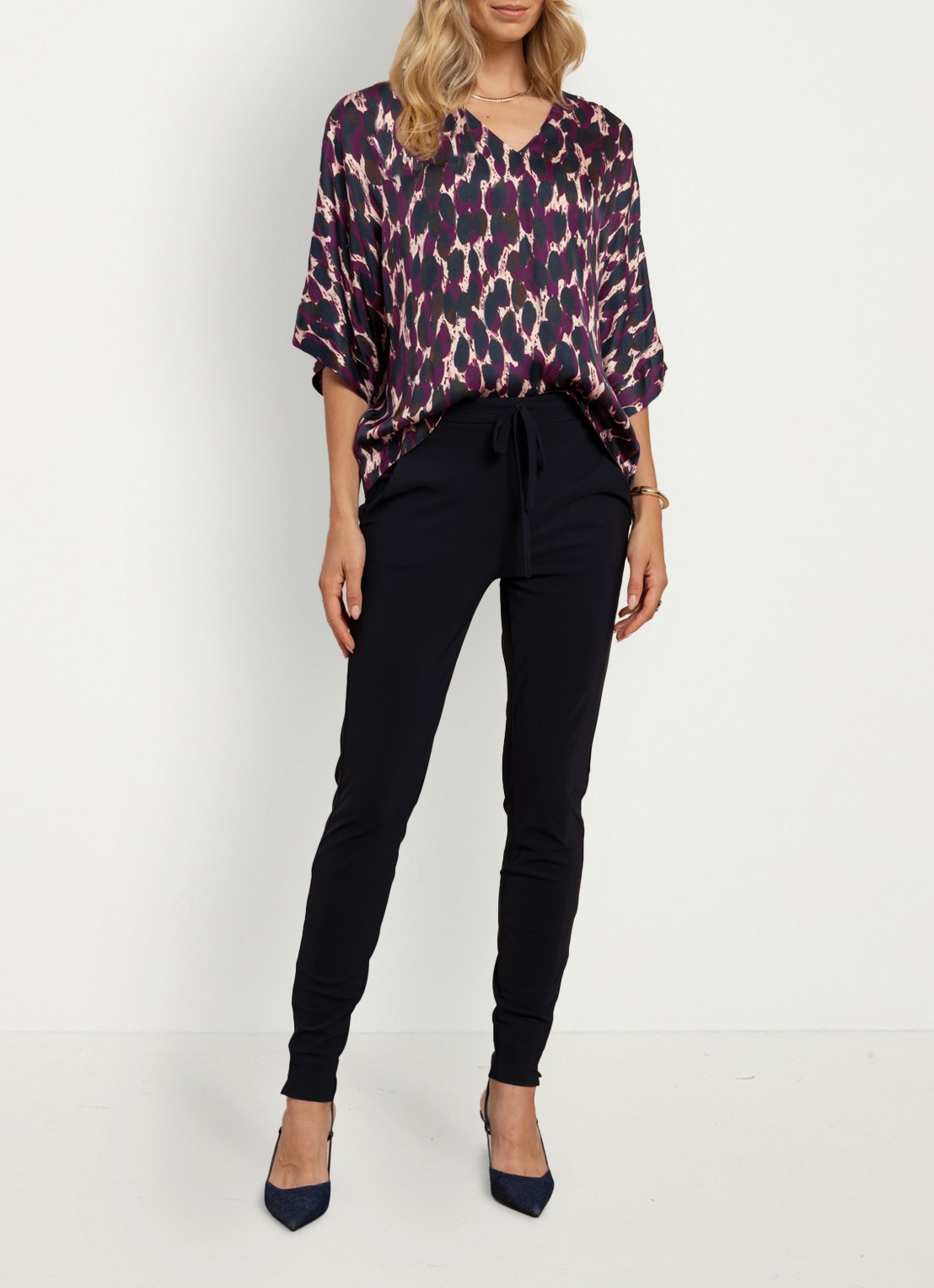 Studio Anneloes Madison tuniek met dierenprint - voorkant 5 lichtpaars