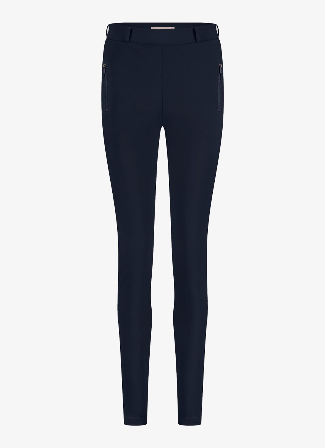 Studio Anneloes Margot high waist skinny fit broek met steekzakken - voorkant 2 donkerblauw