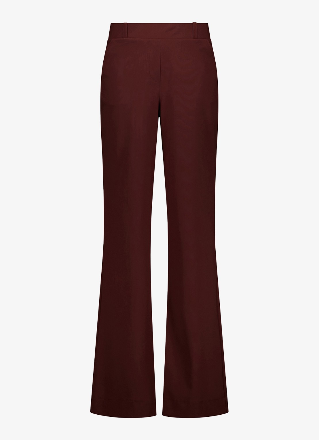 Studio Anneloes Marilon high waist loose fit pantalon met steekzakken - voorkant 4 bordeauxrood
