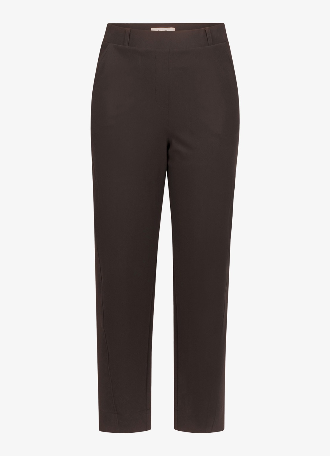 Studio Anneloes Marlise high waist straight fit pantalon - voorkant 3 parelmoer