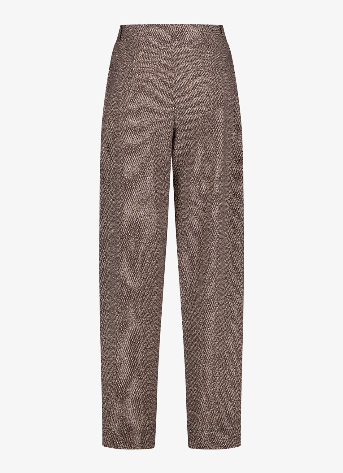 Studio Anneloes Marlonneke high waist loose fit broek met steekzakken - achterkant taupe