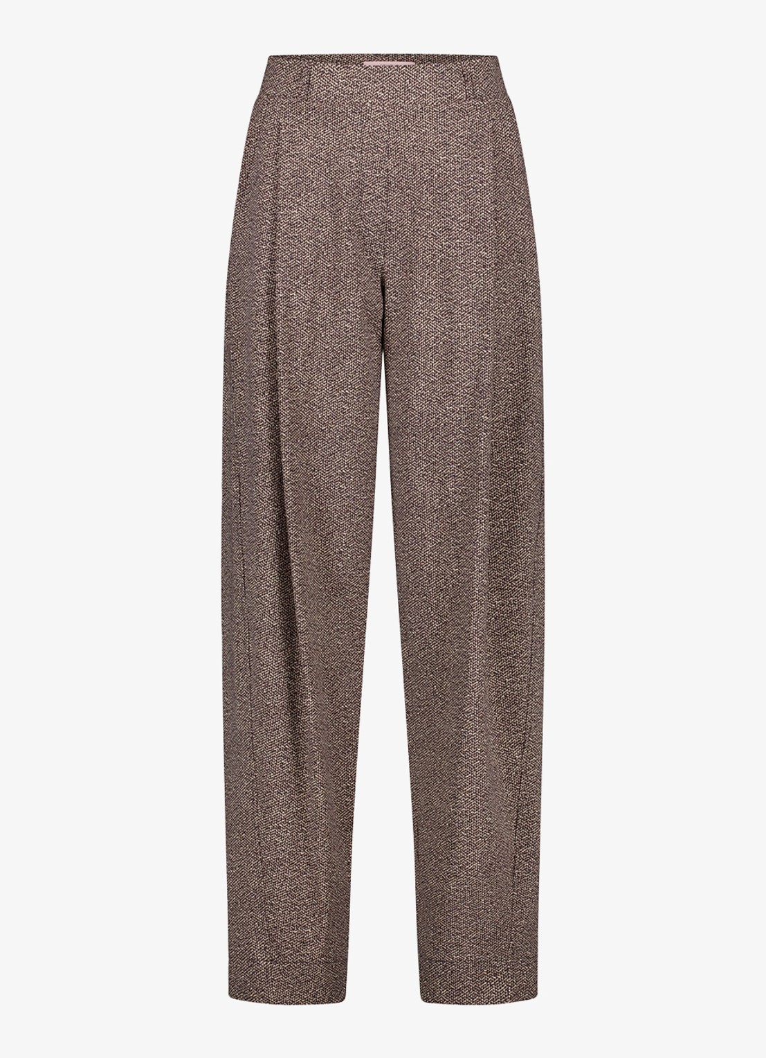 Studio Anneloes Marlonneke high waist loose fit broek met steekzakken - voorkant 3 taupe