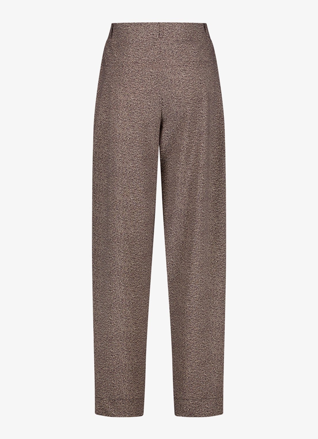 Studio Anneloes Marlonneke high waist loose fit pantalon met steekzakken - achterkant 4 taupe