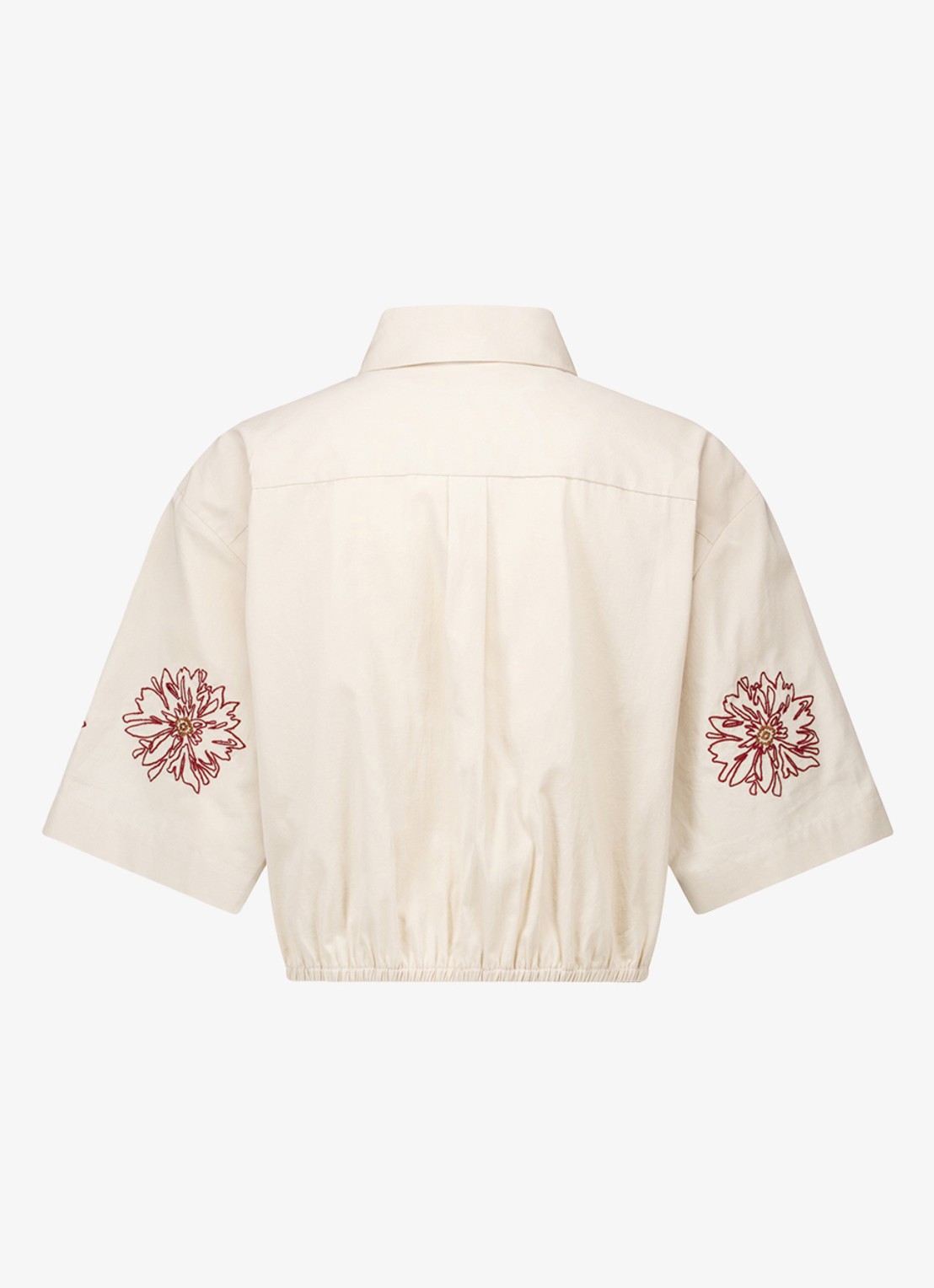 Studio Anneloes Noleste cropped blouse met borduring - detail 5 wit