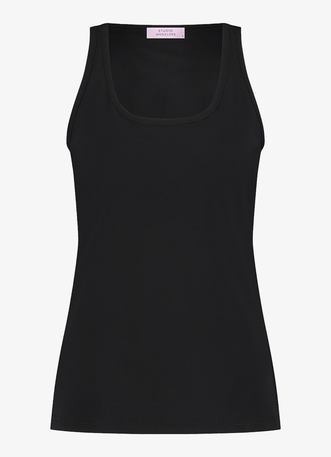 Studio Anneloes Nova tanktop met ronde hals - voorkant zwart