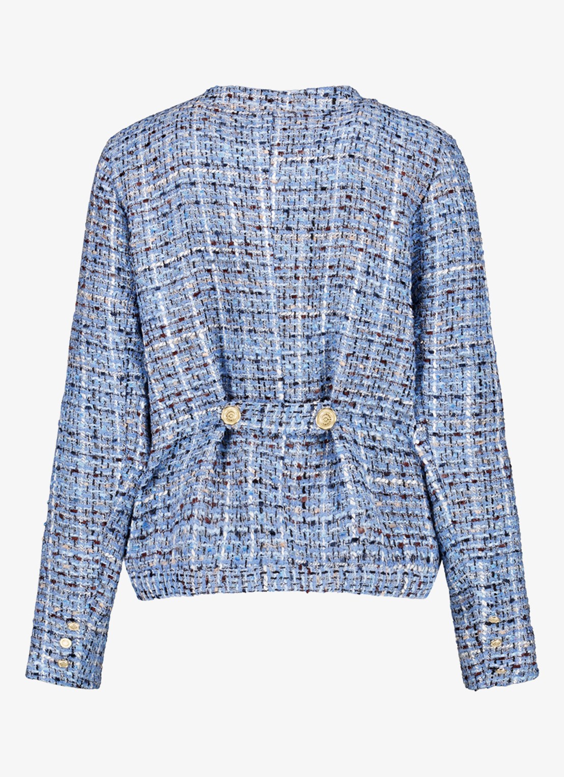Studio Anneloes Nura jack met tweed look - achterkant 3 blauwgrijs