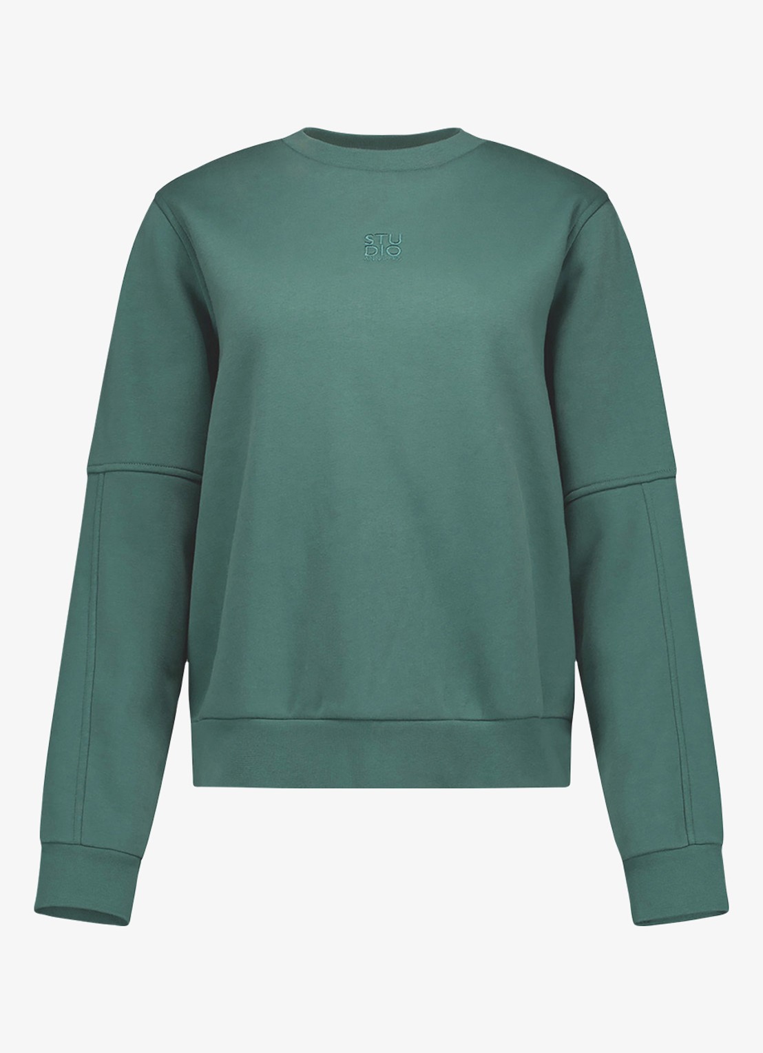 Studio Anneloes Pleuni Studio sweater met logo borduring - voorkant 4 groen