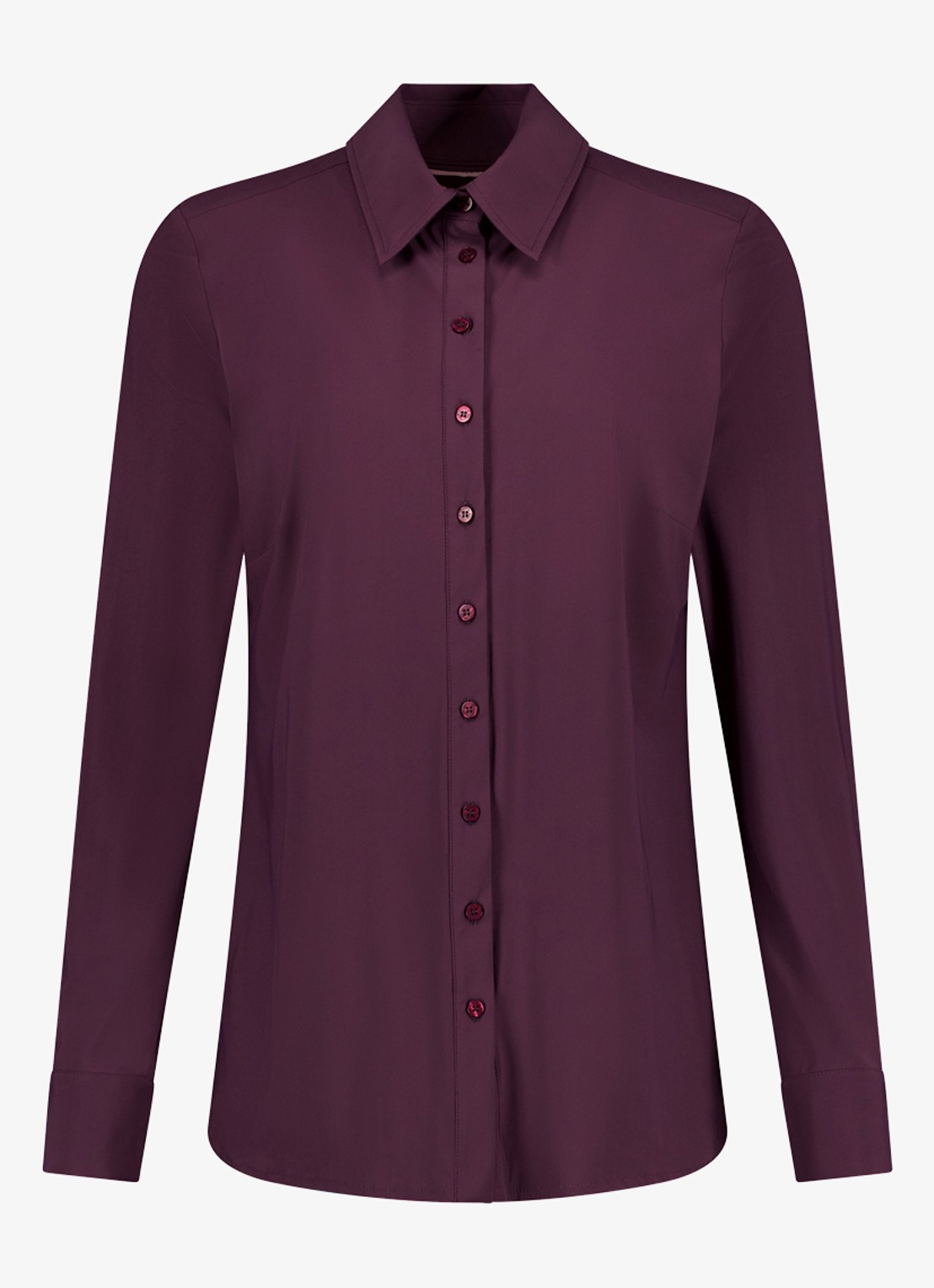 Studio Anneloes Poppy blouse met stretch - voorkant 2 aubergine