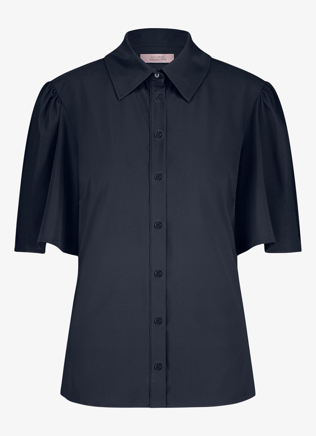 Studio Anneloes Poppy blouse met vlindermouw - voorkant blauw