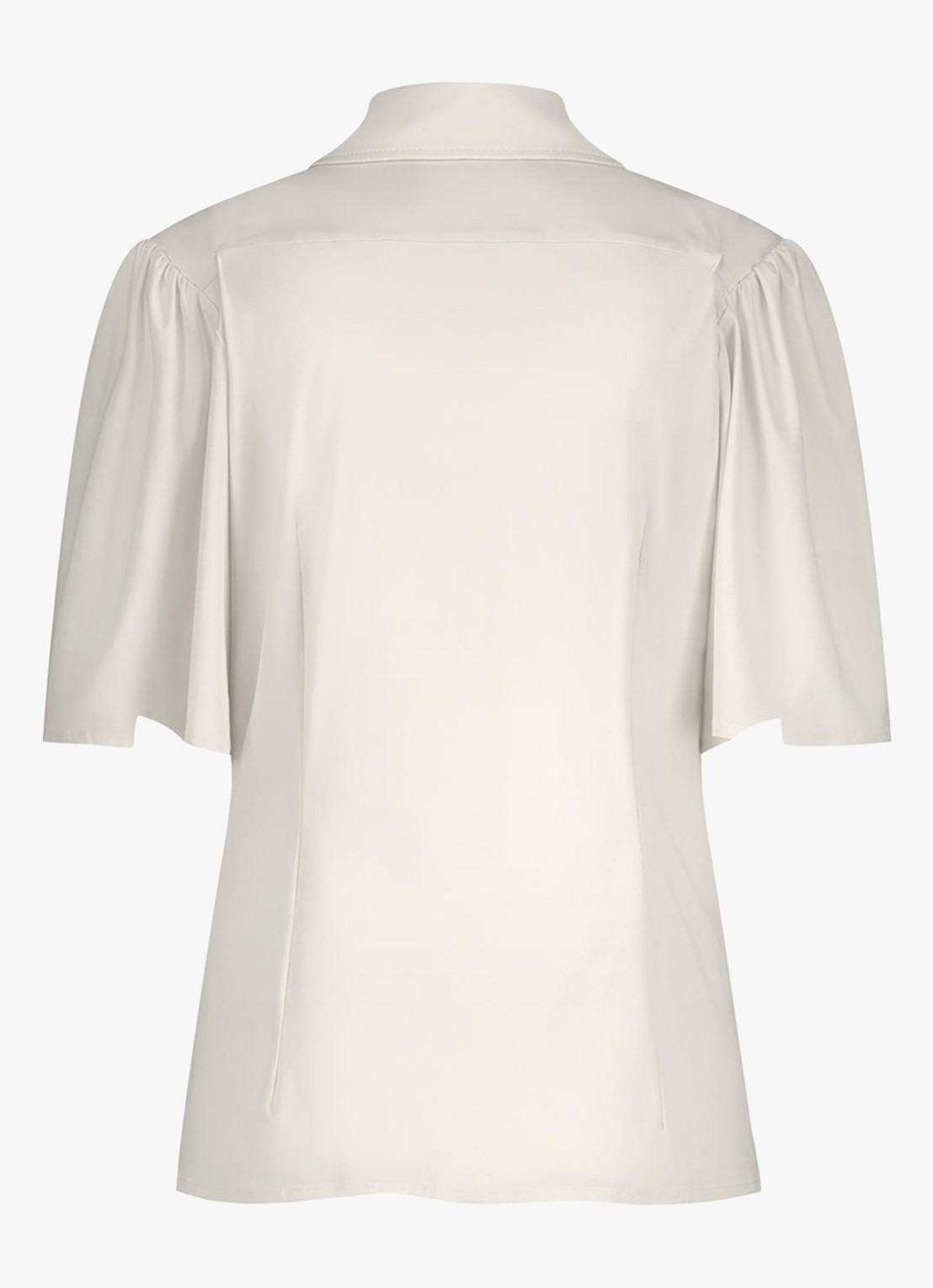 Studio Anneloes Poppy blouse van travelstof met vlindermouw - achterkant gebroken wit