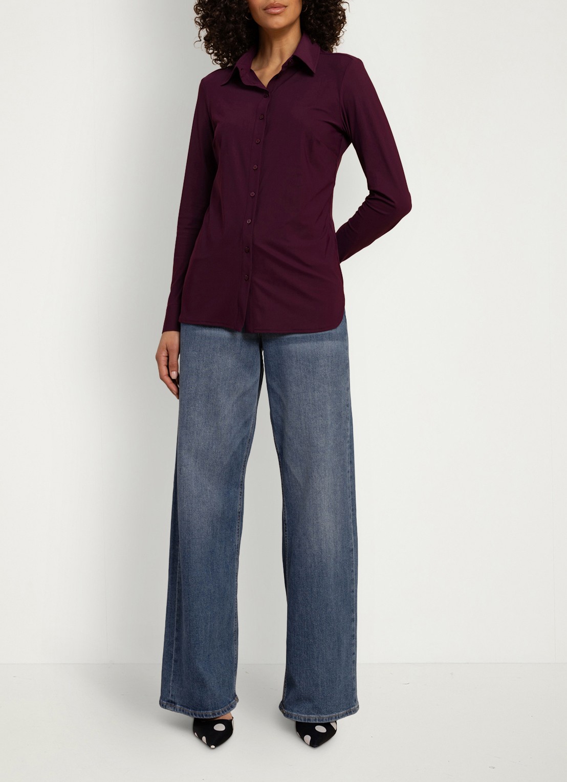 Studio Anneloes Poppy blouse - voorkant 2 aubergine