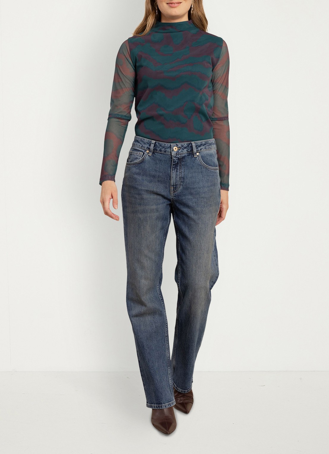 Studio Anneloes Rachel top met grafische print - voorkant 6 multicolor
