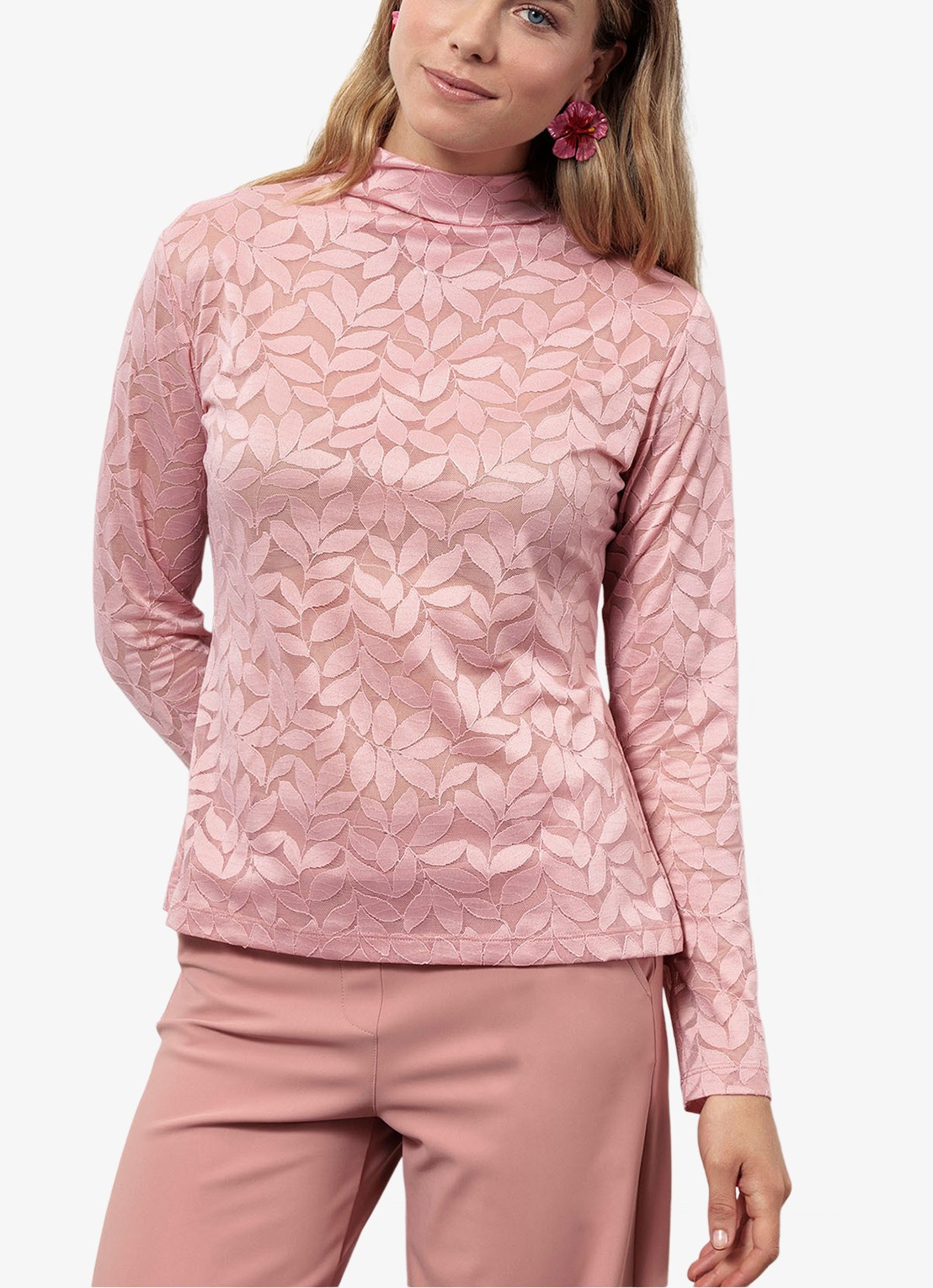Studio Anneloes Reagan longsleeve van kant - detail 2 roze