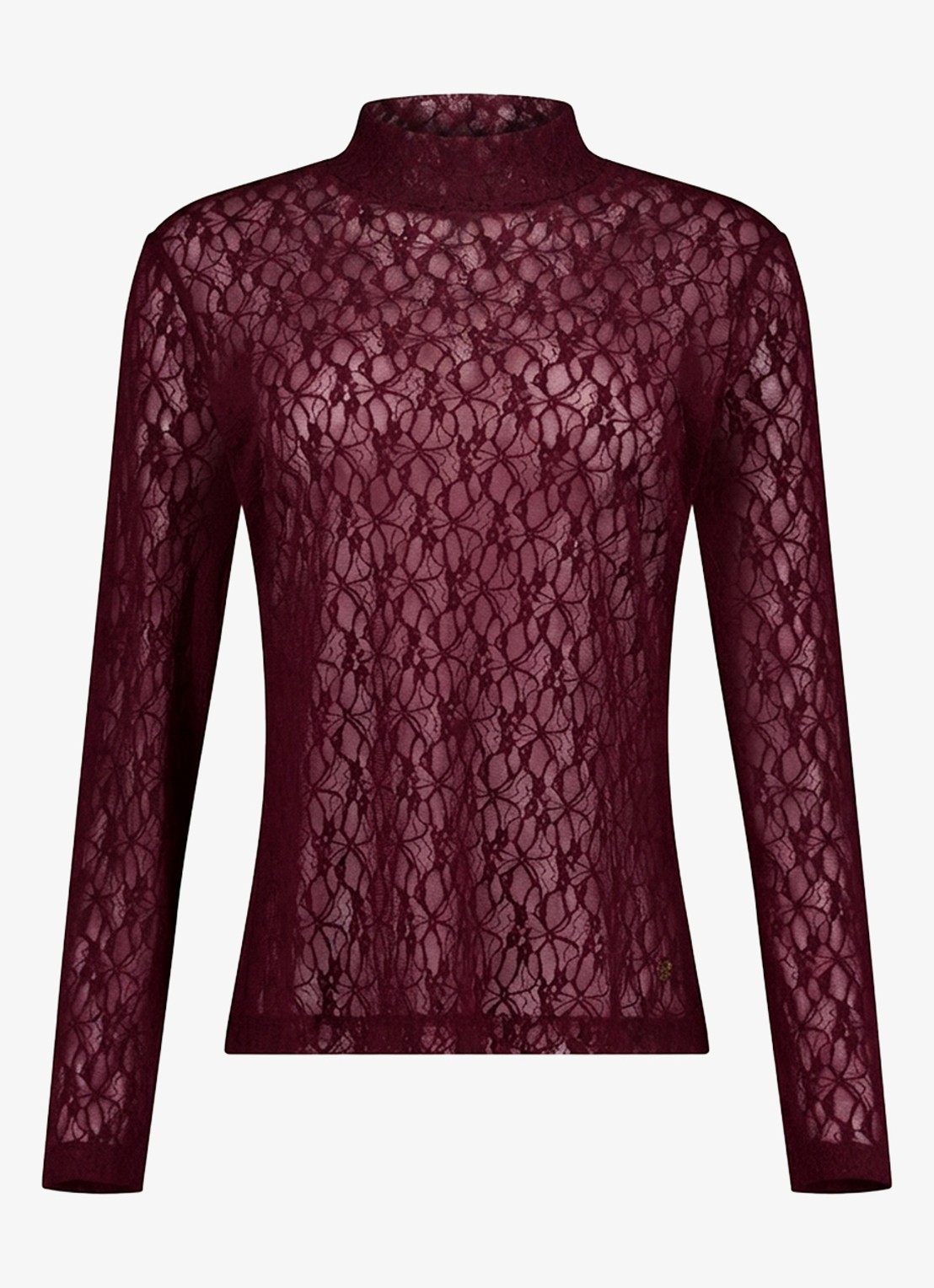 Studio Anneloes Reagan top van kant - voorkant 3 aubergine