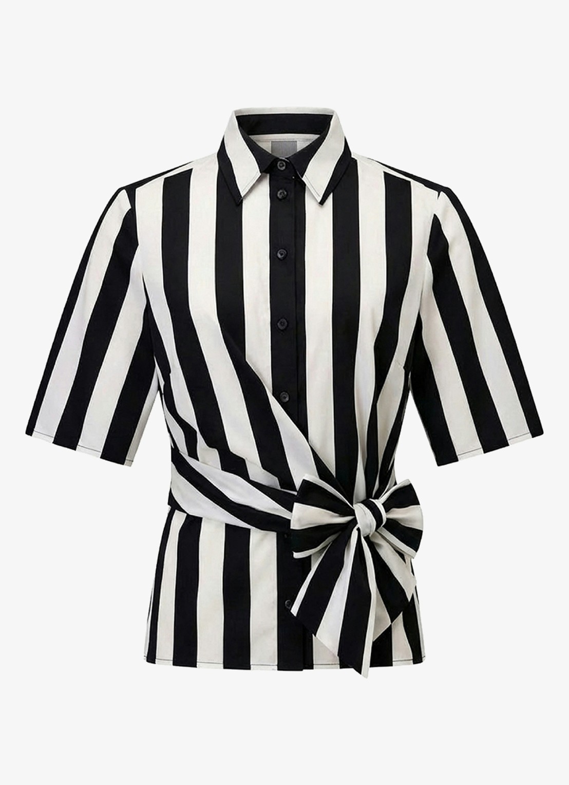 Studio Anneloes Reda stripe butterfly blouse met gestrikt detail en streepprint - voorkant 2 multicolor