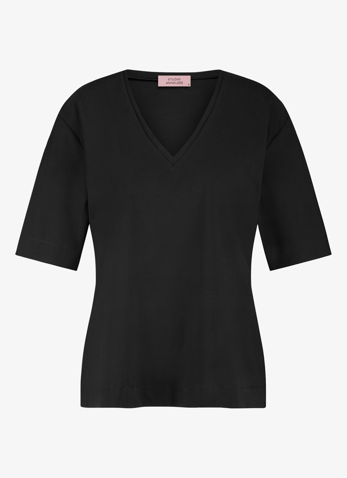 Studio Anneloes Roller T-shirt van travelstof - voorkant zwart