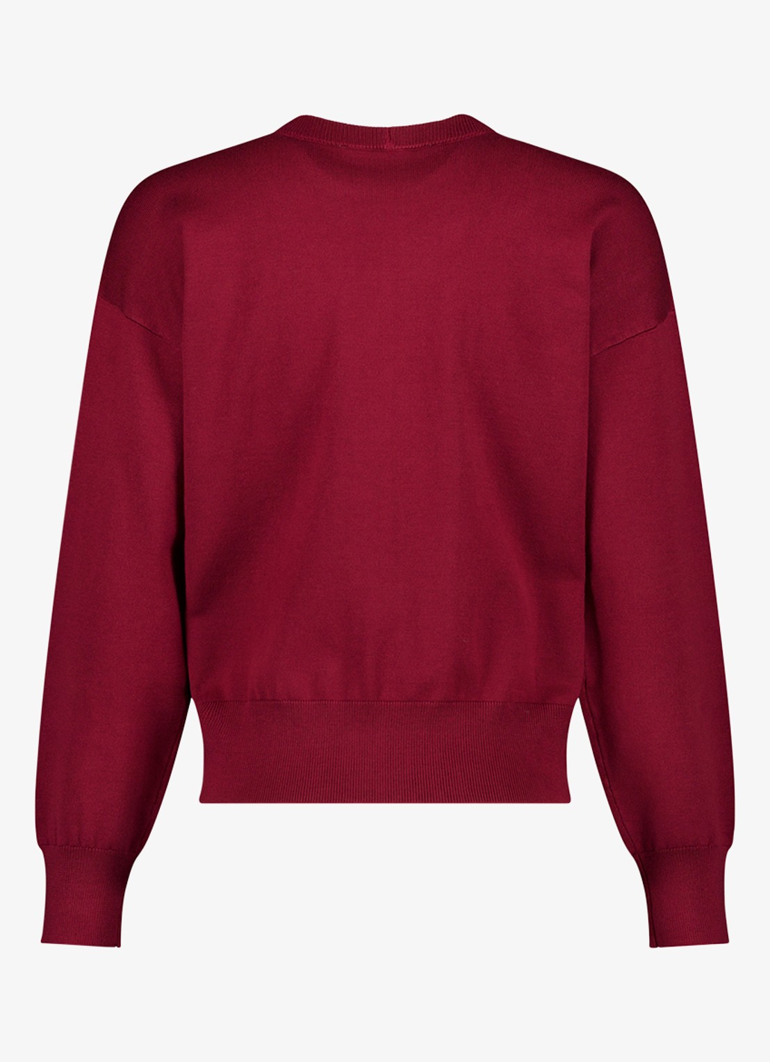 Studio Anneloes Ruth fijngebreide pullover met ronde hals - achterkant cranberryrood