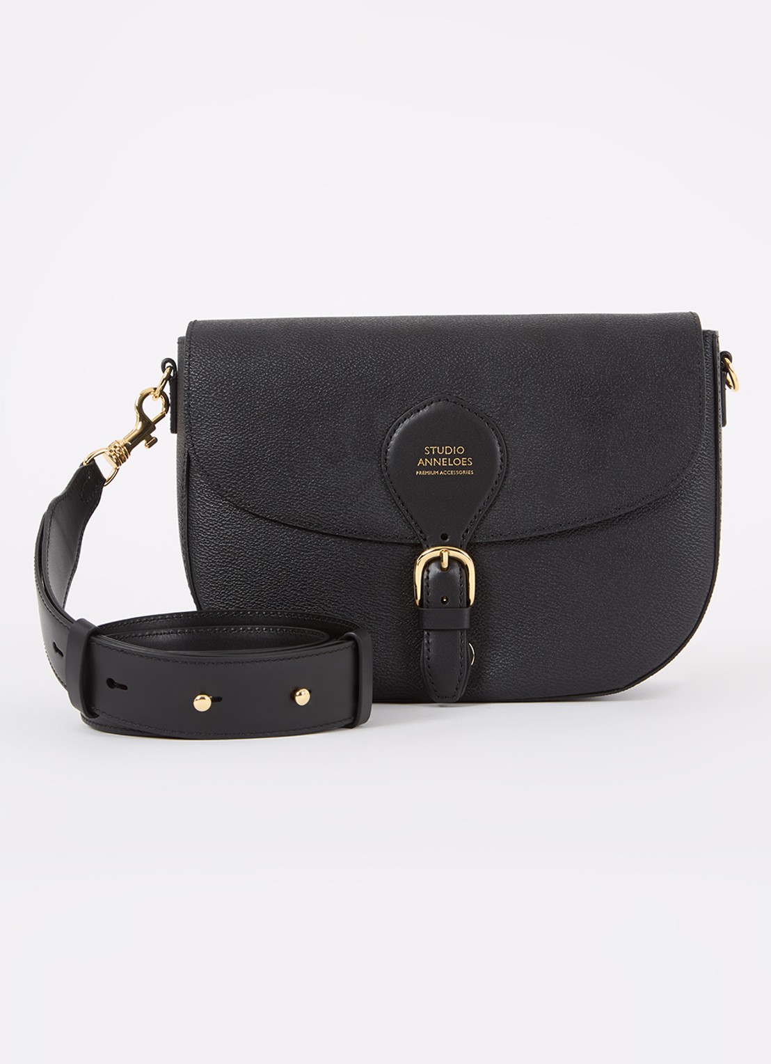 Studio Anneloes SA crossbodytas met afneembare schouderriem - voorkant 4 zwart