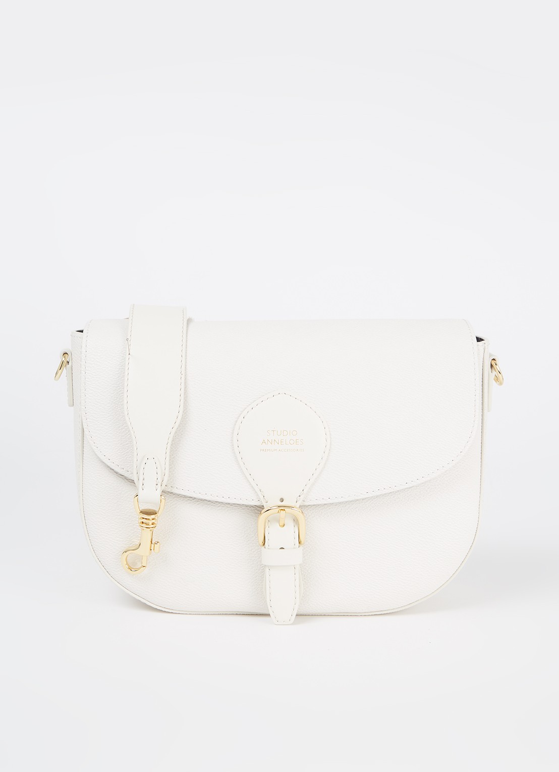Studio Anneloes SA crossbodytas met afneembare schouderriem - voorkant 4 gebroken wit