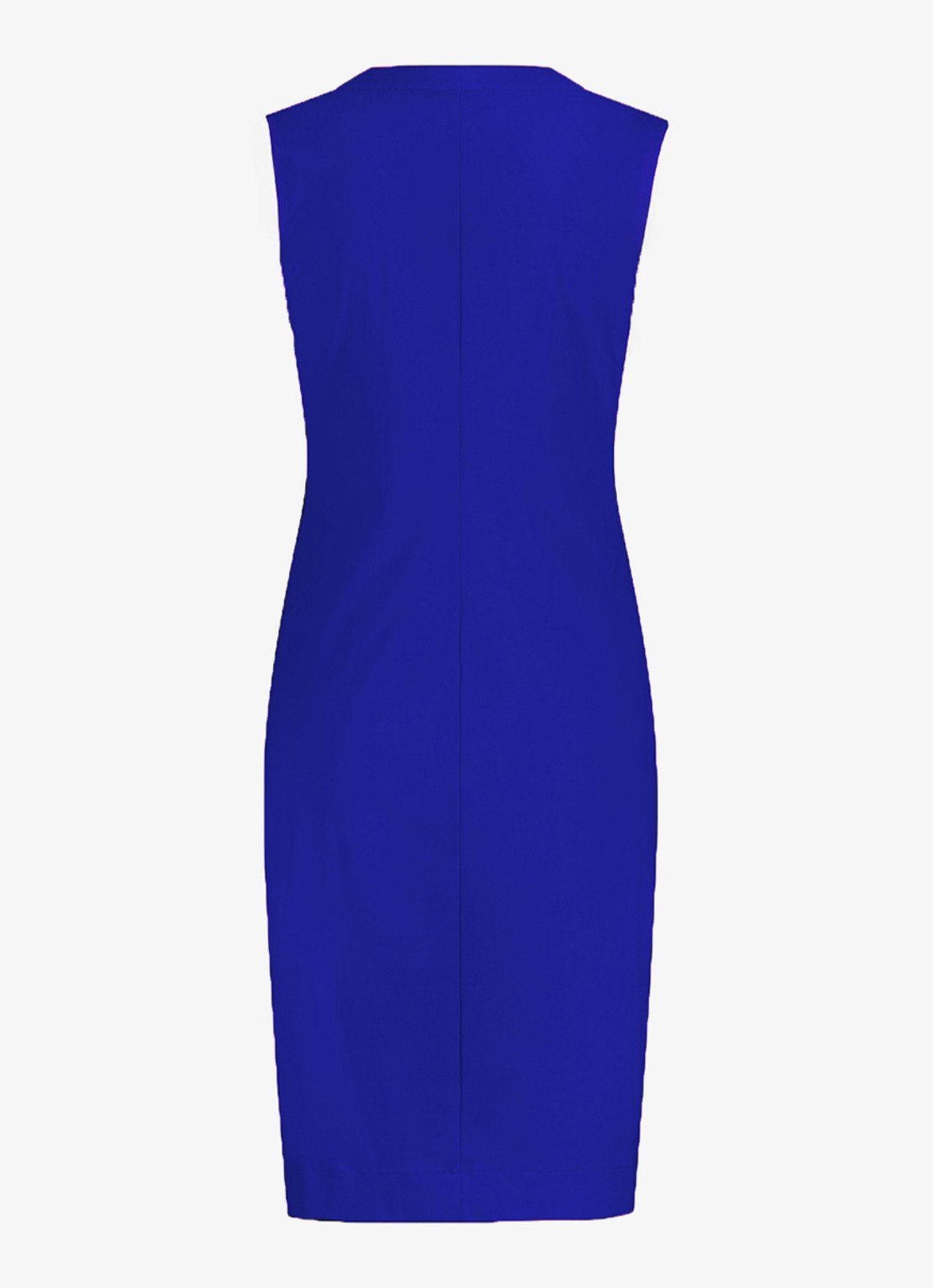 Studio Anneloes Simplicity mini jurk met steekzakken en V-hals - achterkant 2 blauw