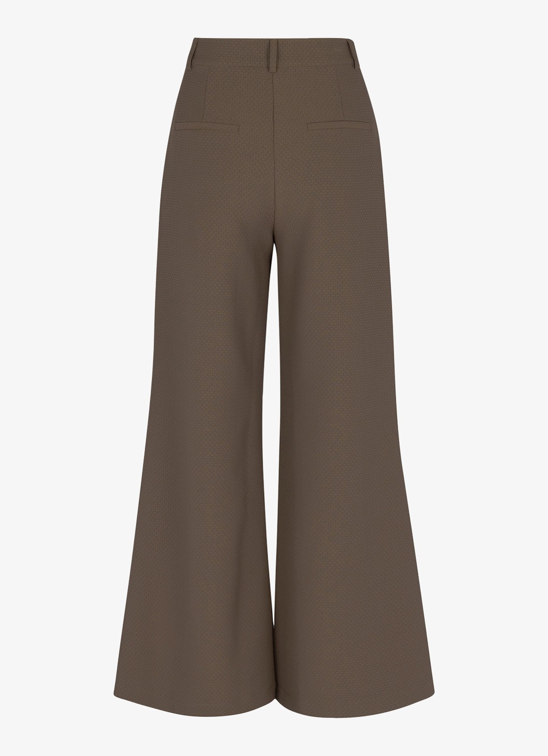 Studio Anneloes Skye high waist wide fit pantalon met structuur - achterkant 4 bruin