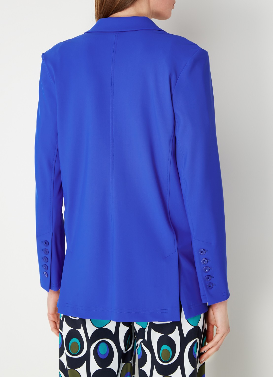 Studio Anneloes Sofia Bonded blazer van travelstof  - achterkant kobaltblauw