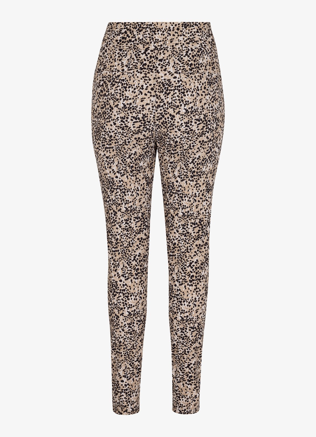 Studio Anneloes Stairdown high waist skinny fit broek met print - achterkant zwart