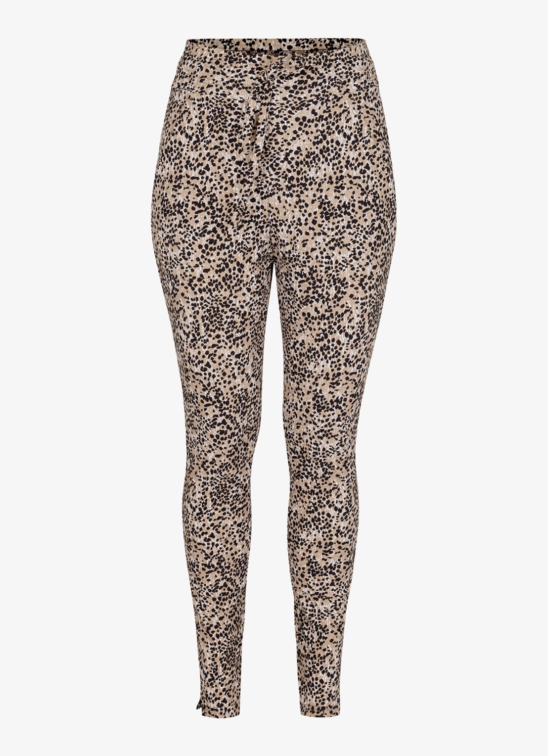 Studio Anneloes Stairdown high waist skinny fit broek met print - voorkant 2 zwart