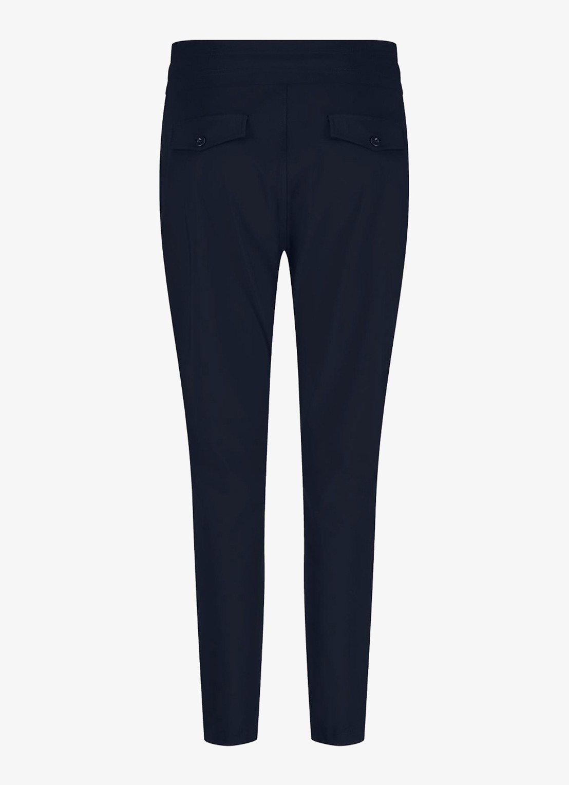 Studio Anneloes Startup high waist cropped slim fit broek met trekkoord - detail 3 donkerblauw