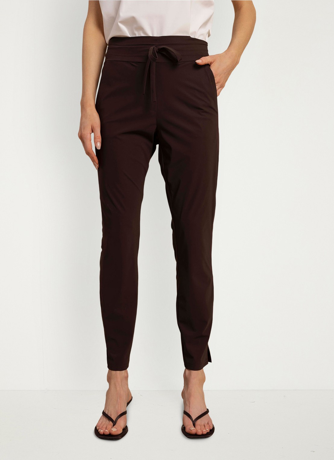 Studio Anneloes Startup joggingbroek met trekkoord - detail bruin
