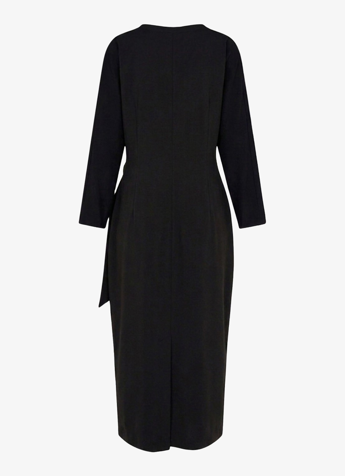 Studio Anneloes Stella midi jurk met V-hals - achterkant 7 zwart