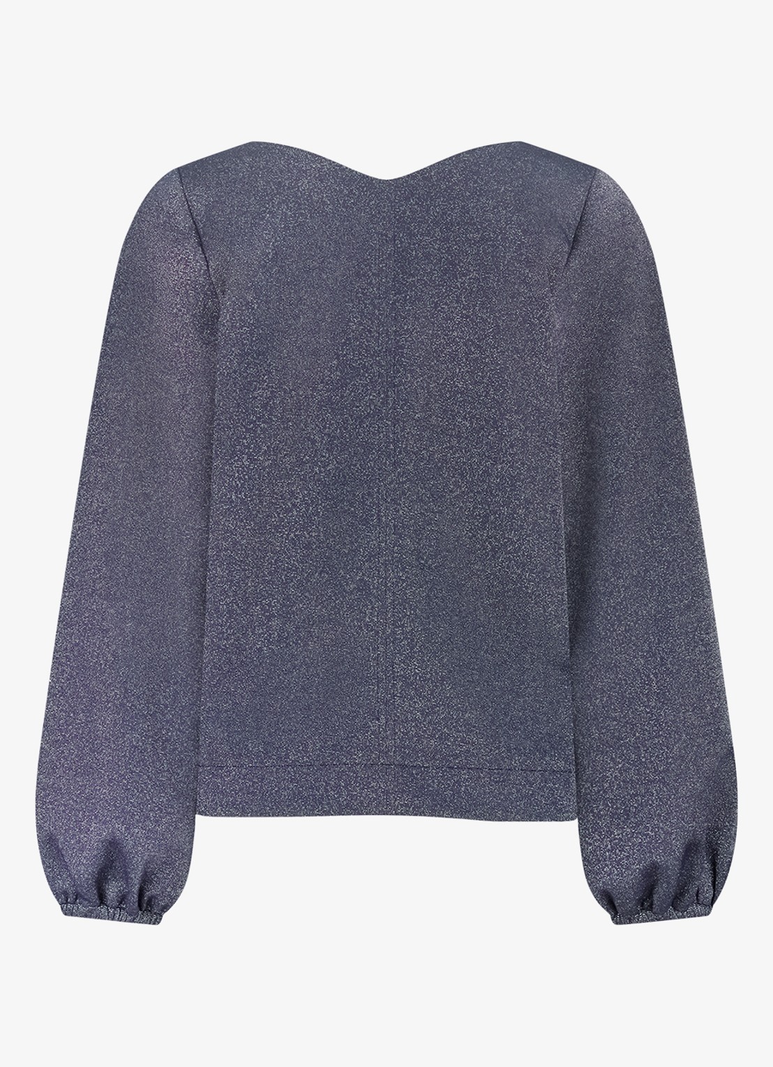 Studio Anneloes Sweater met V-hals en lurex - achterkant 6 blauwgrijs