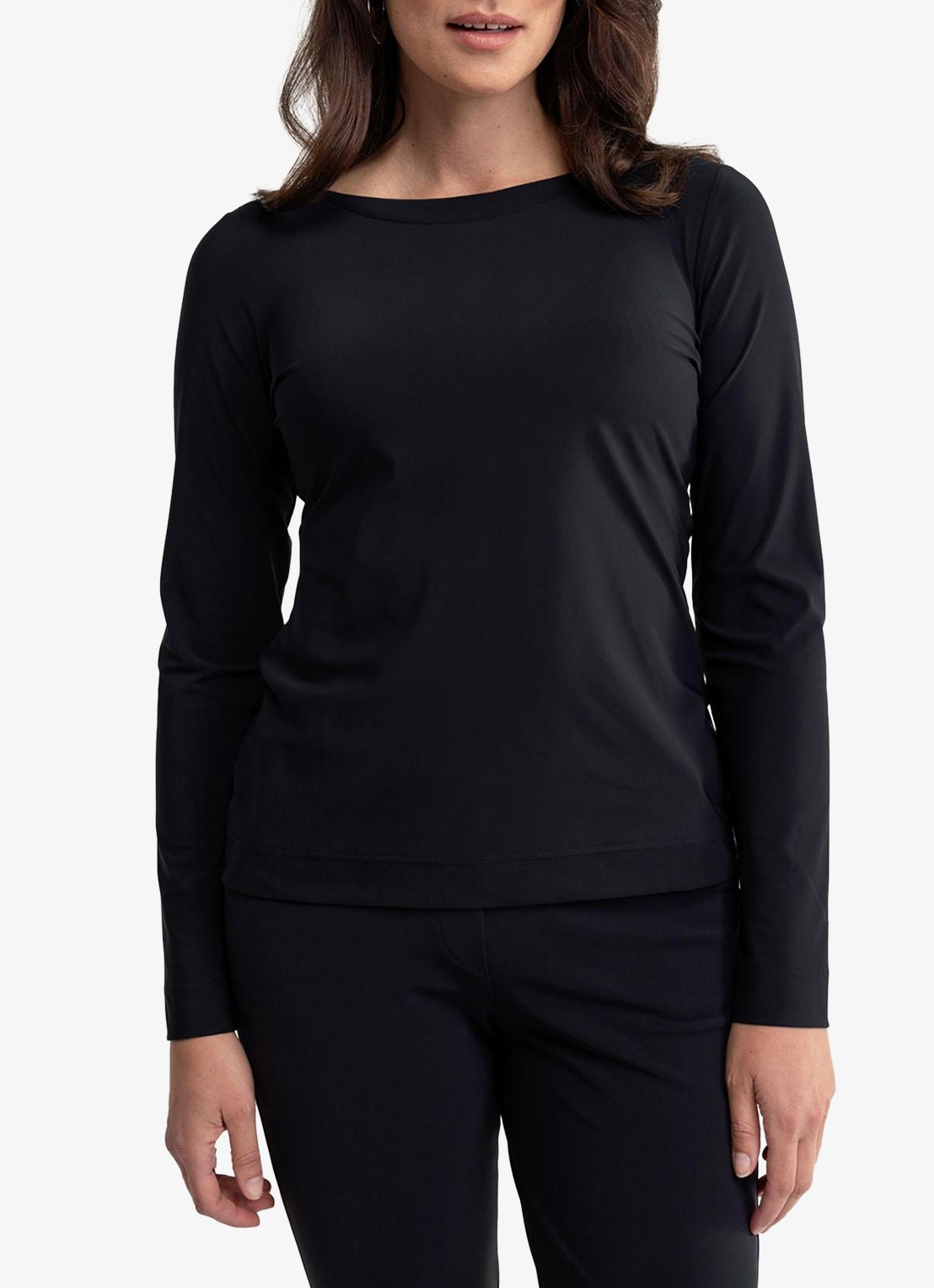 Studio Anneloes Sydney longsleeve met boothals - detail 3 zwart