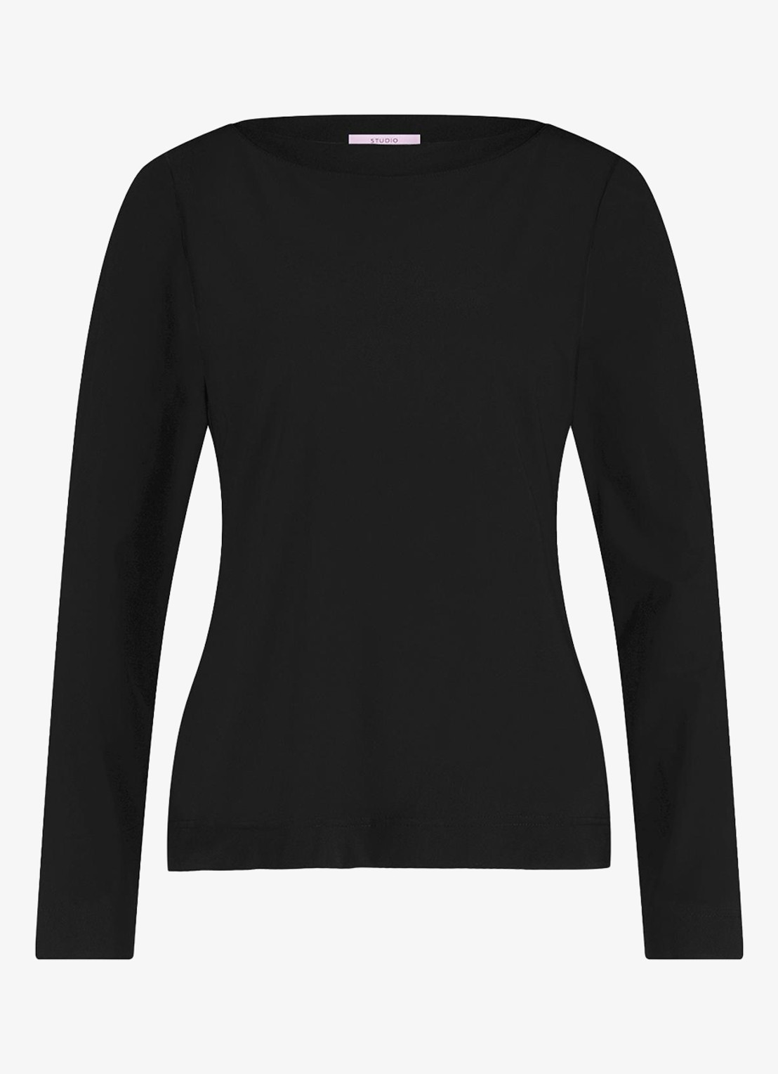 Studio Anneloes Sydney longsleeve met boothals - voorkant zwart