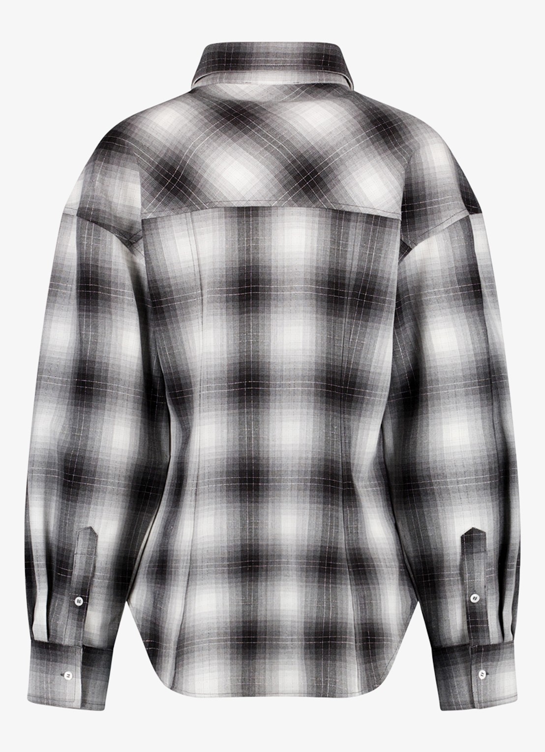 Studio Anneloes Tally blouse met ruit dessin en lurex - achterkant grijs