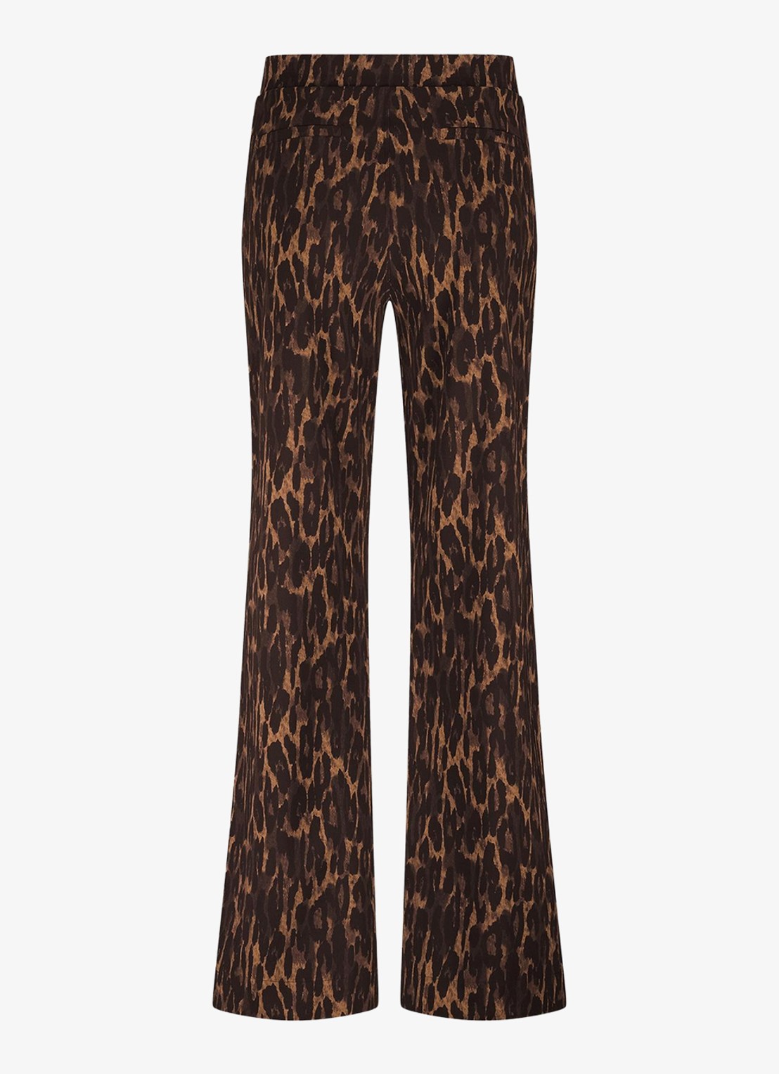 Studio Anneloes Trainer high waist wide fit pantalon met dierenprint - achterkant 3 oranjebruin
