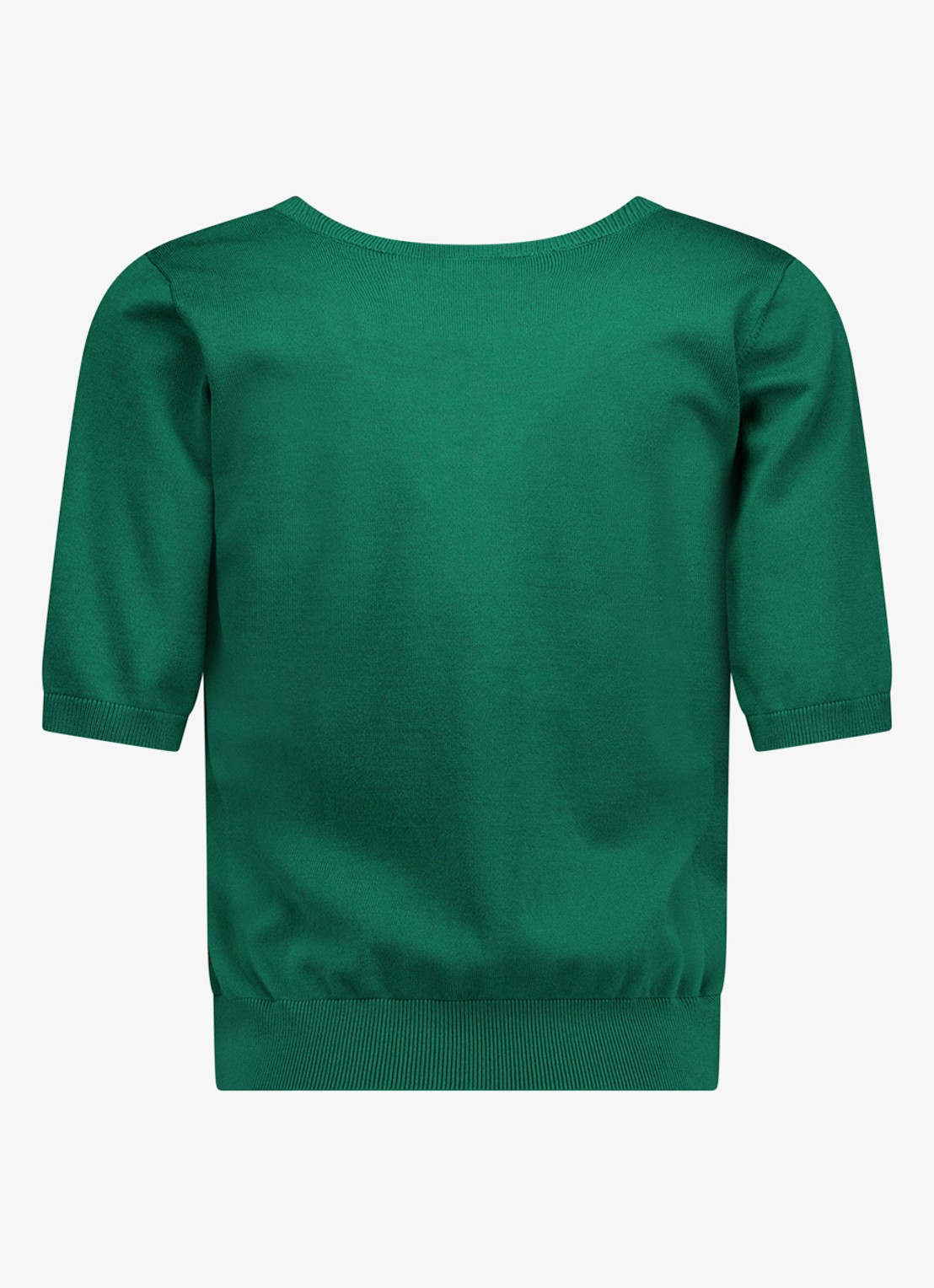 Studio Anneloes Truida fijngebreide pullover met V-hals - detail groen