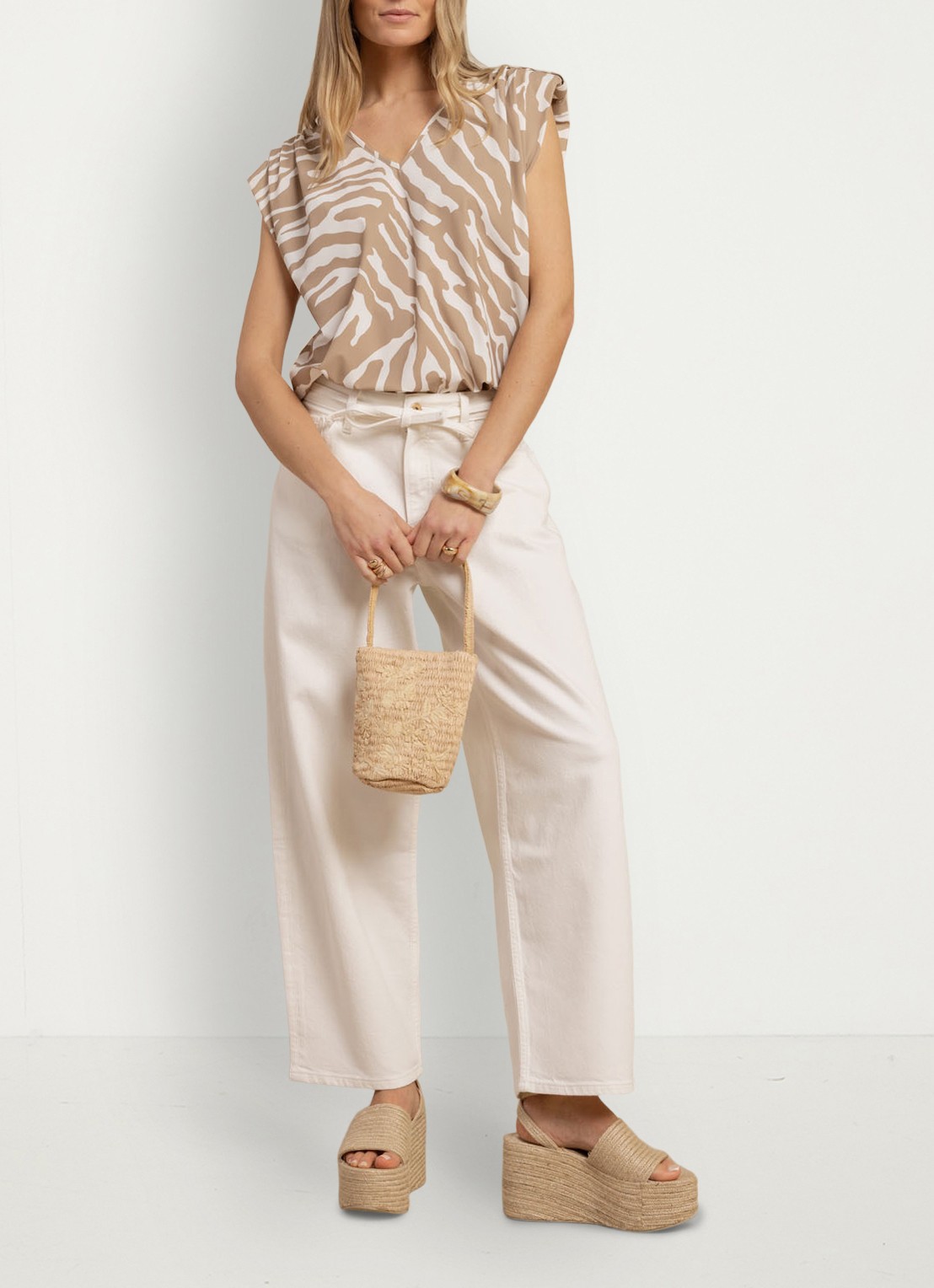 Studio Anneloes Tuniek met panterprint - voorkant 6 lichtbruin