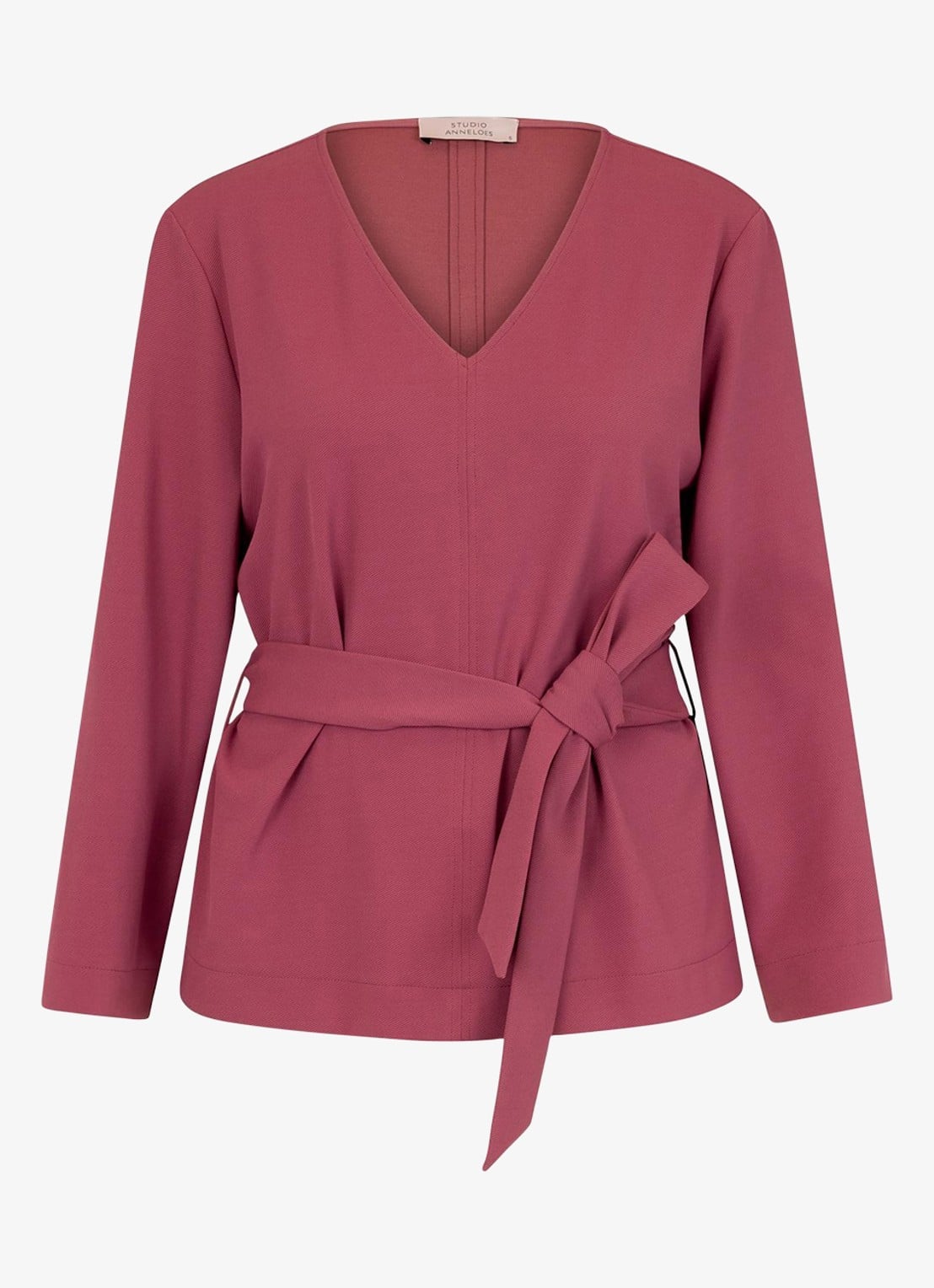 Studio Anneloes Vesper top met strikceintuur - voorkant 2 roze
