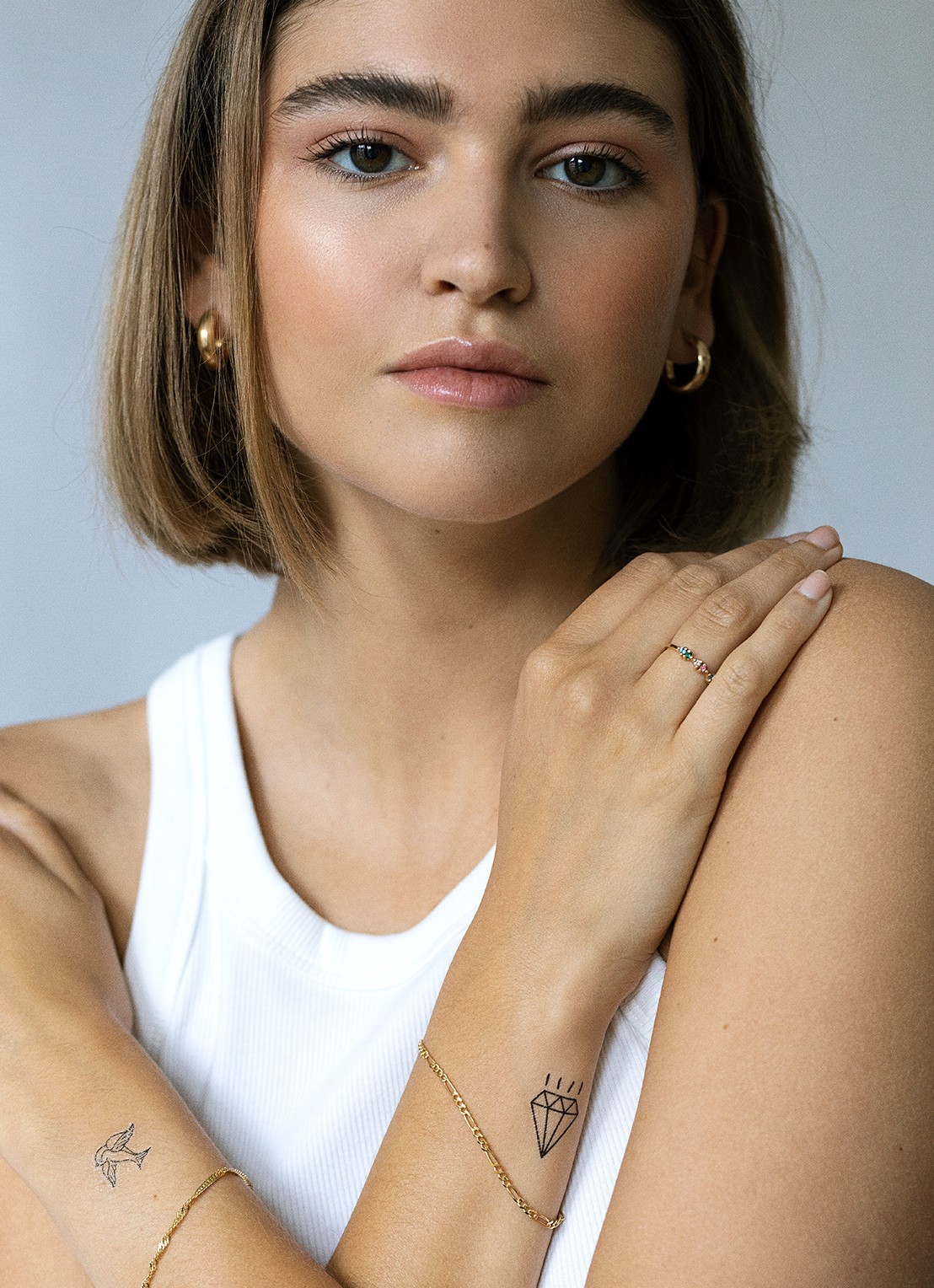 Studio Kroewe Figaro armband van 14 karaat geelgoud - voorkant 2 geelgoud