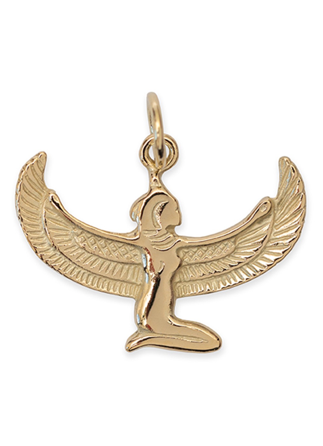Studio Kroewe Goddess hanger van 14 karaat geelgoud - voorkant geelgoud