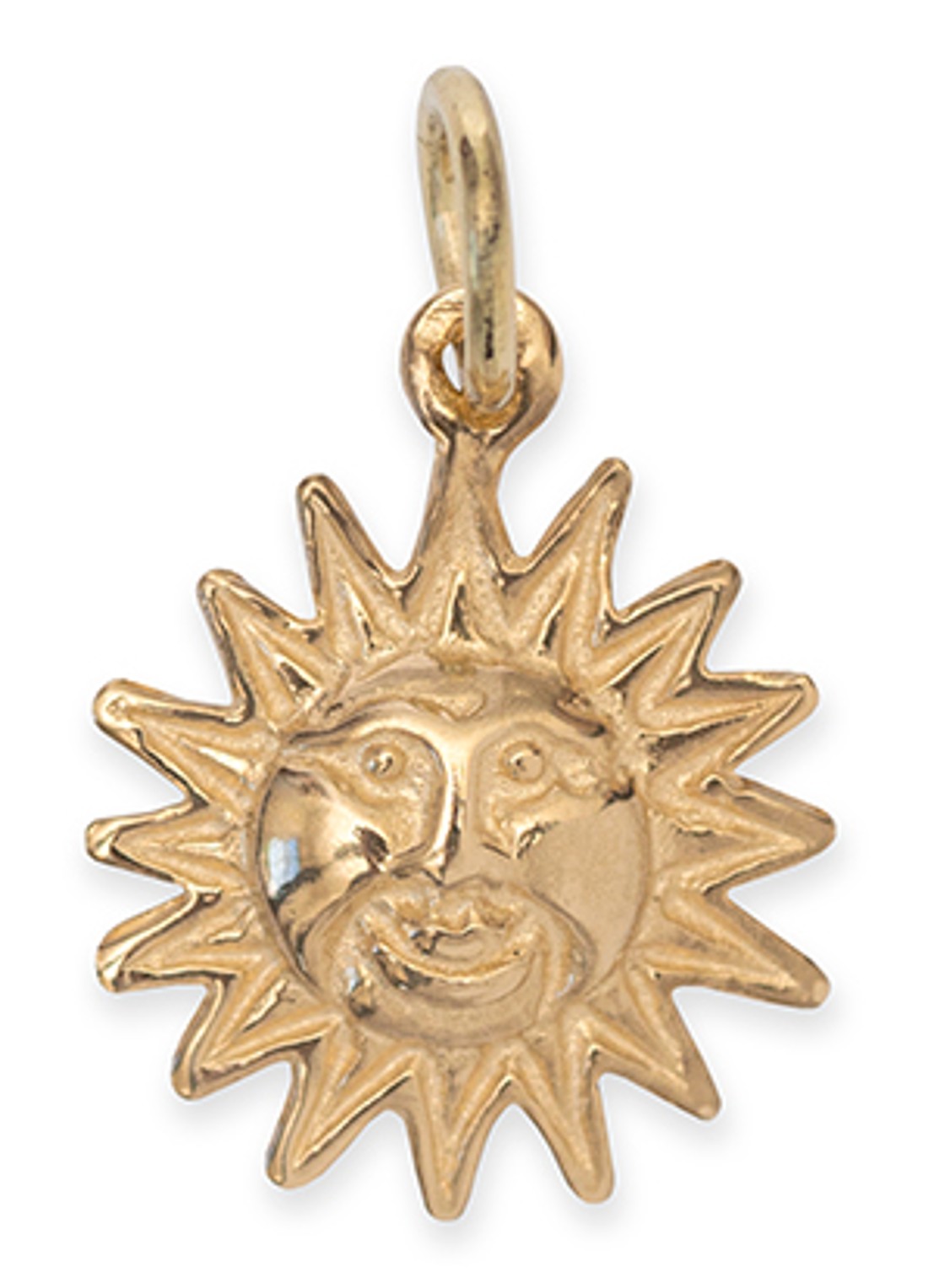 Studio Kroewe Sunny hanger van 14 karaat geelgoud - voorkant geelgoud