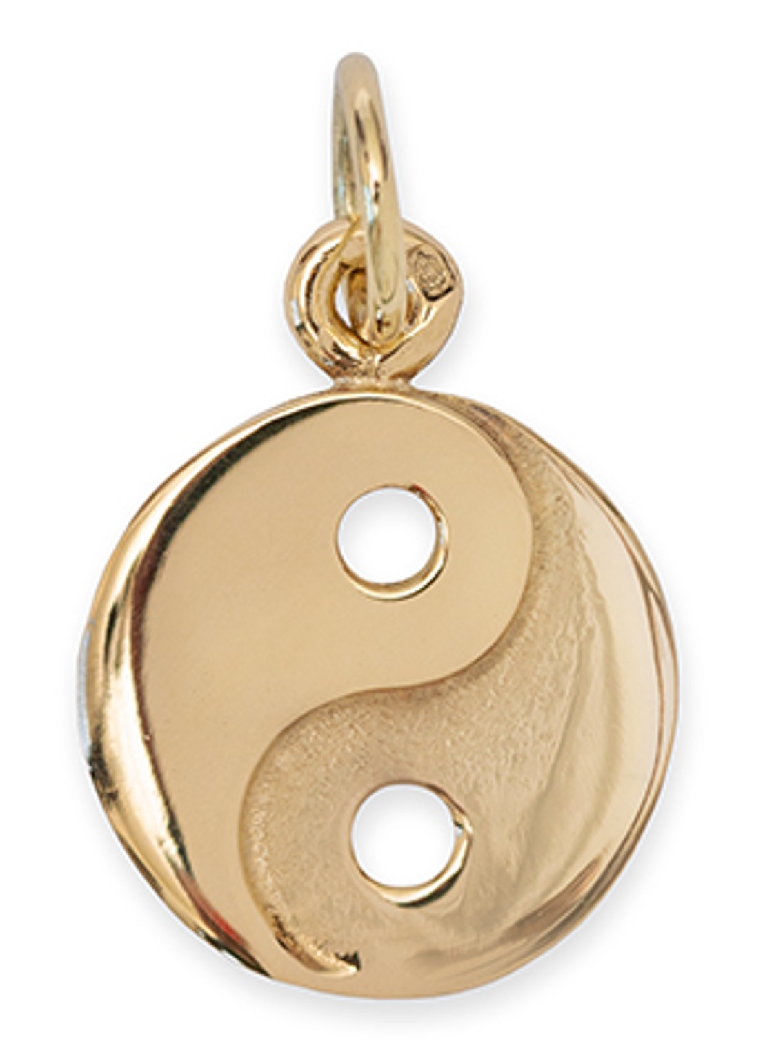 Studio Kroewe Yin Yang hanger van 14 karaat geelgoud - voorkant 3 geelgoud