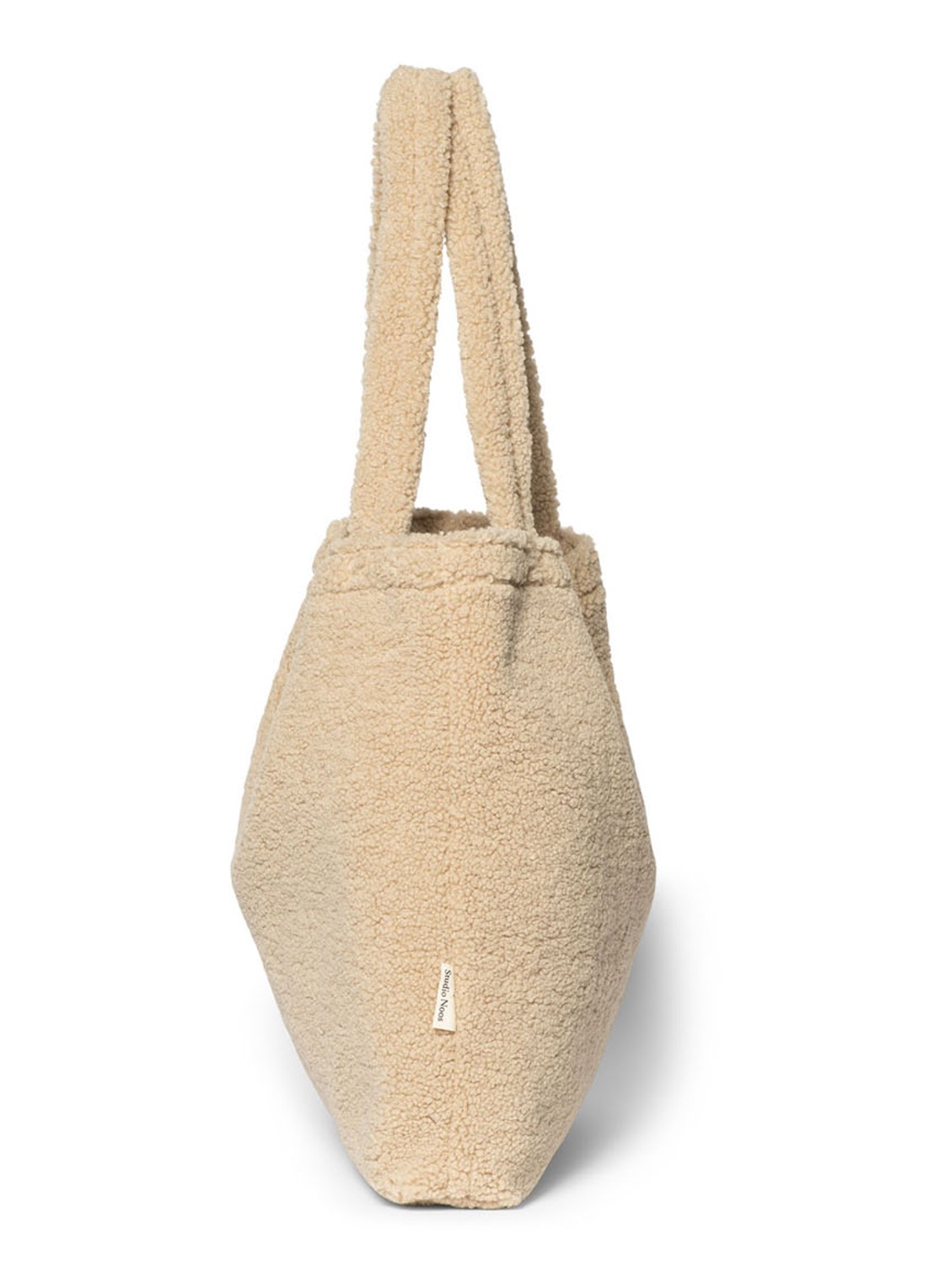 Studio Noos Chunky Mom-Bag van teddy - detail zand