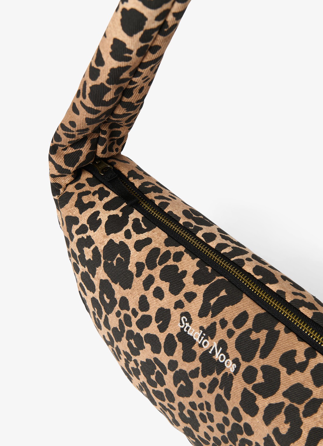 Studio Noos Crossbodytas met dierenprint - detail 4 bruin