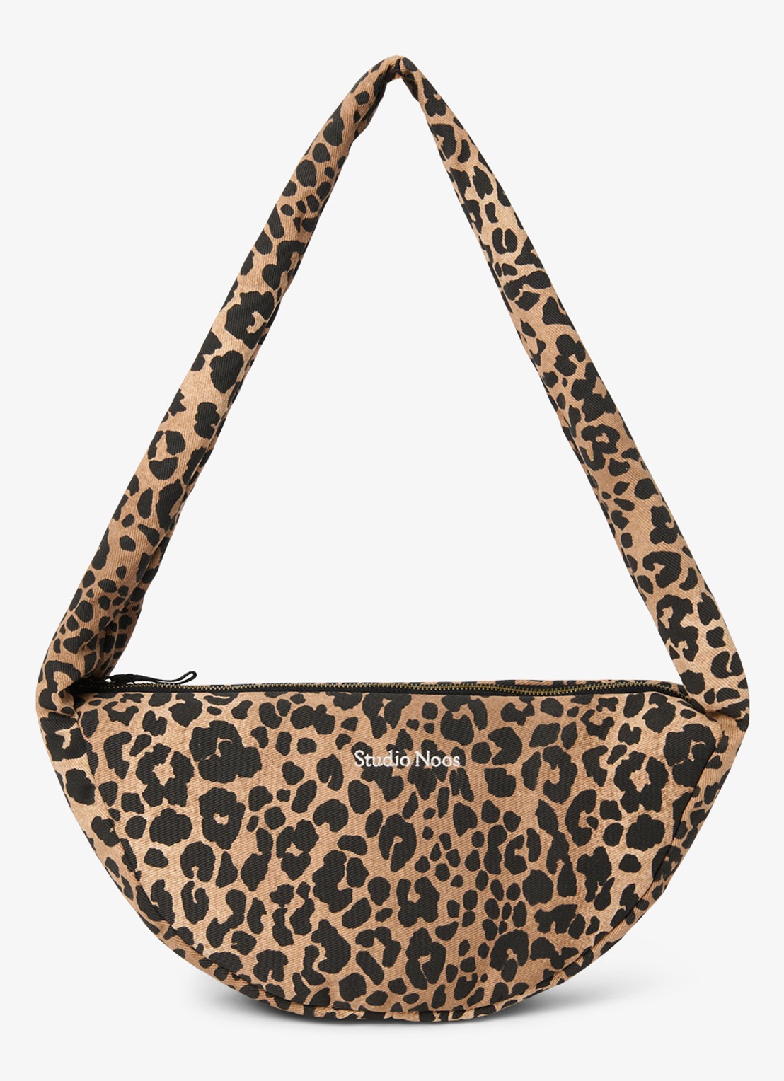 Studio Noos Crossbodytas met dierenprint - voorkant bruin