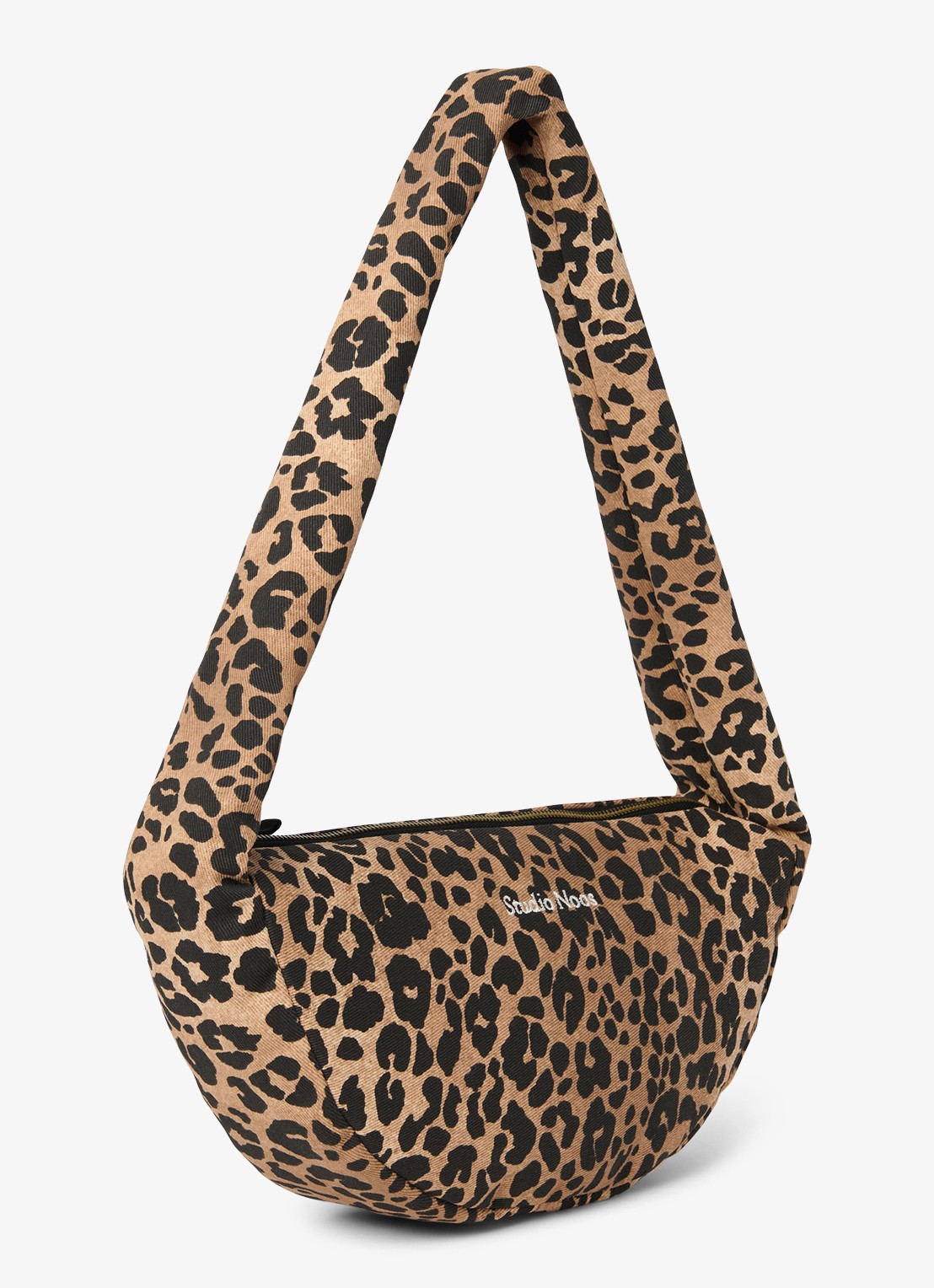 Studio Noos Crossbodytas met dierenprint - voorkant 2 bruin